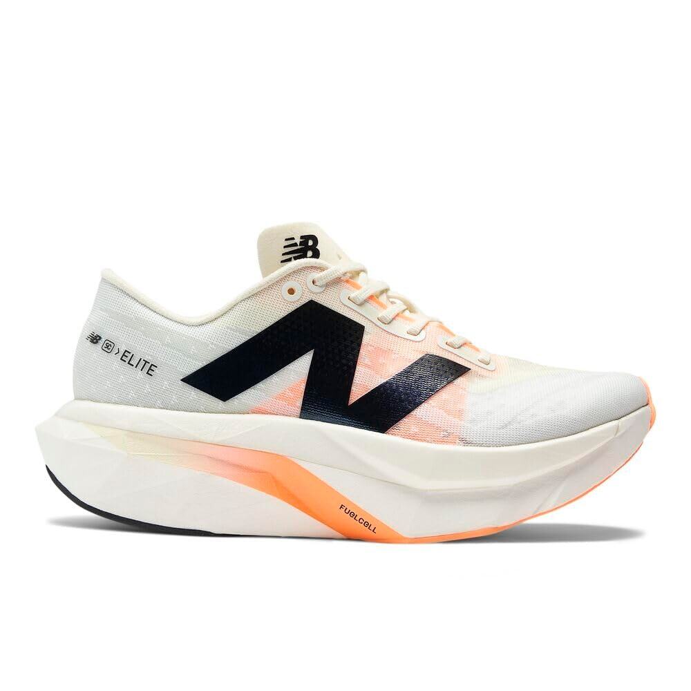 New Balance Women's White and Coral Athletic Running Shoes